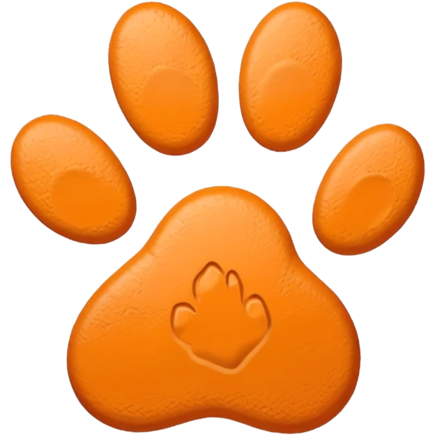 a very pale pastel orange pawprint emoji