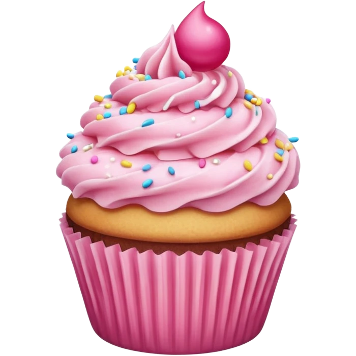 Cupcake with pink icing emoji