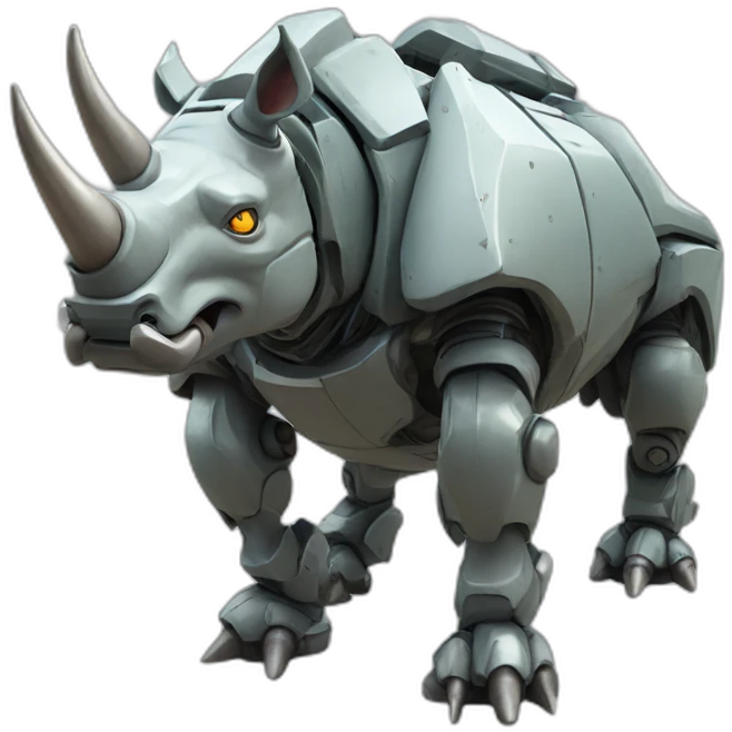 Giant robot rhinoceros emoji