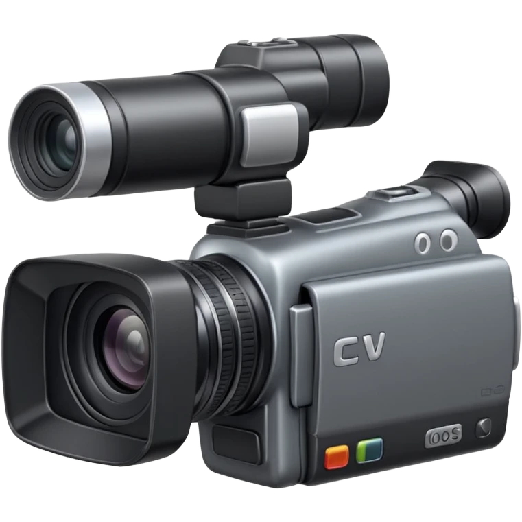 video camera object icon, camcorder style, side screen, detailed lens, 3D cartoon, mobile game icon style, centered, clean background, no text, no watermark
  emoji
