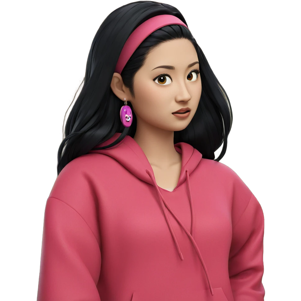 girl with long black hair emoji