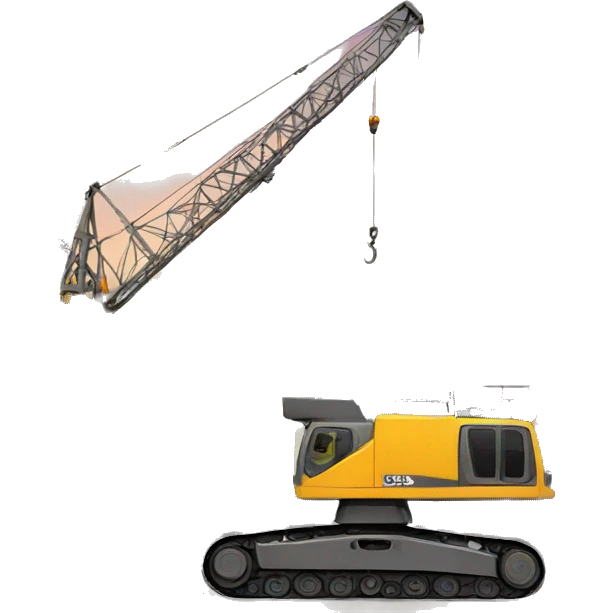 construction crane with a mustache emoji