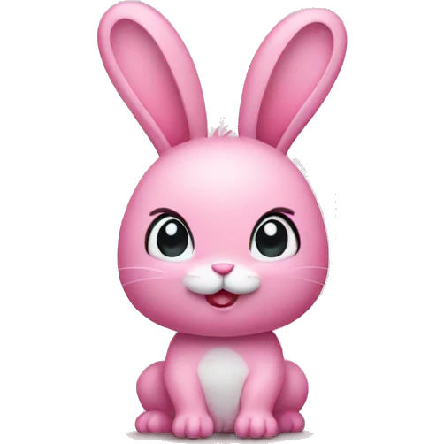 Pink Bunny make it more like an apple emoji emoji