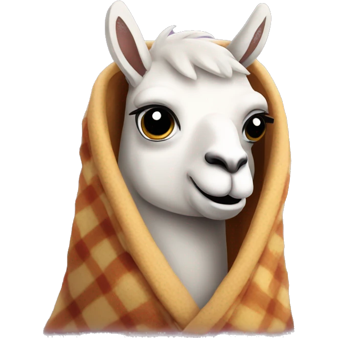 Llama in a blanket  emoji