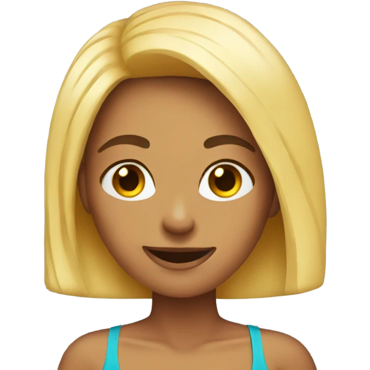 A women wearing a bikini emoji