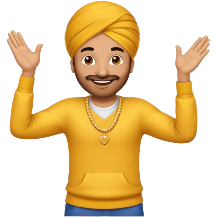 Male Punjabi is dancing on emoji emoji emoji