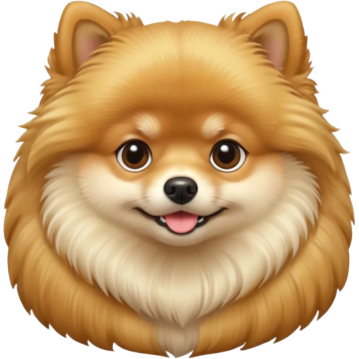 Pomeranian small golden emoji