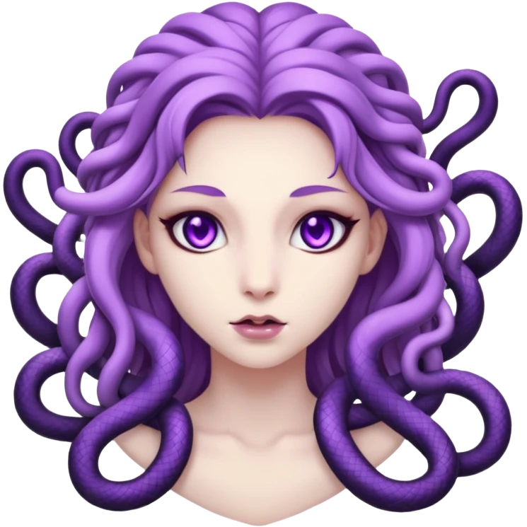 Neko Medusa with violet eyes  emoji