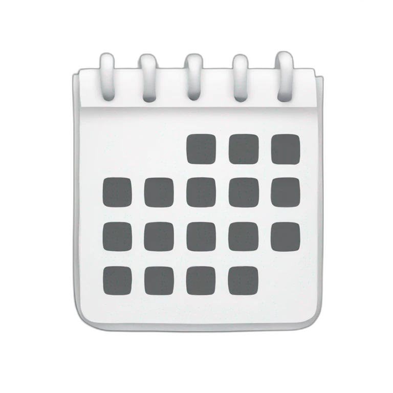 Minimalist calendar icon emoji