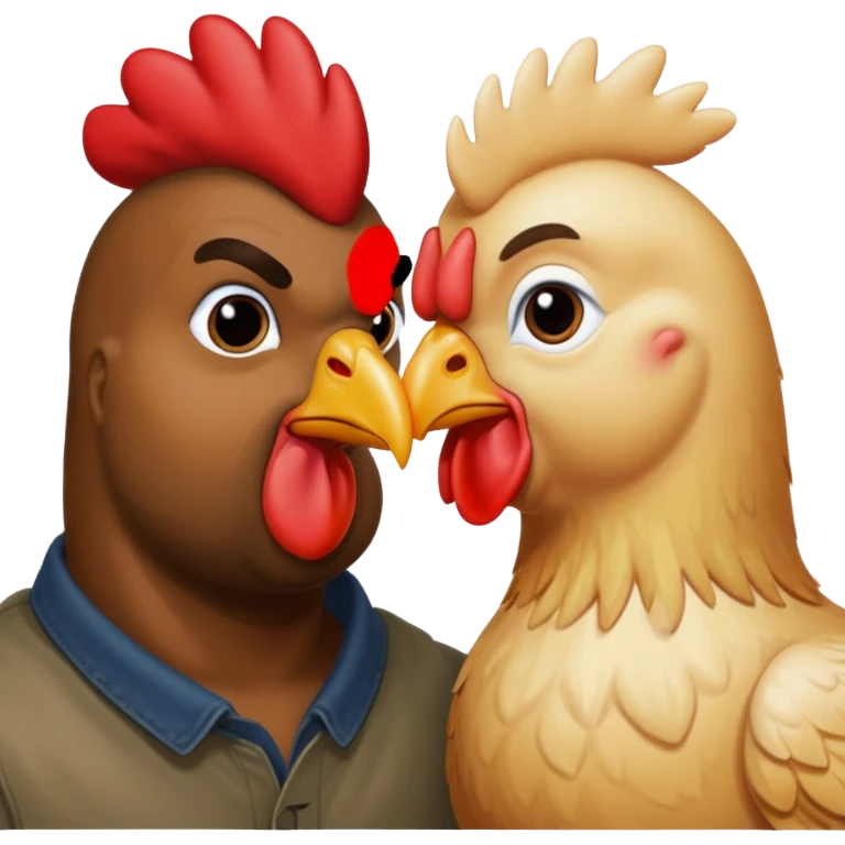 chicken kissing kanye west emoji