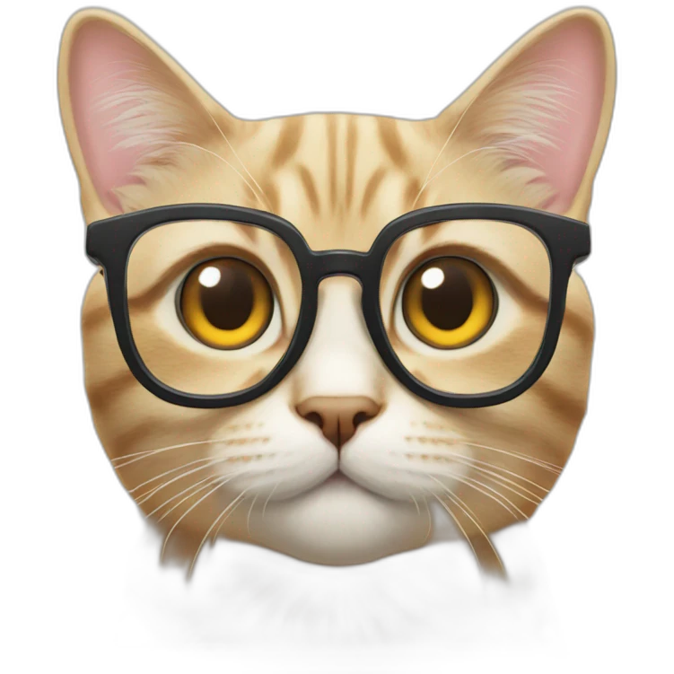 British broadcaster cat wearing glasses emoji