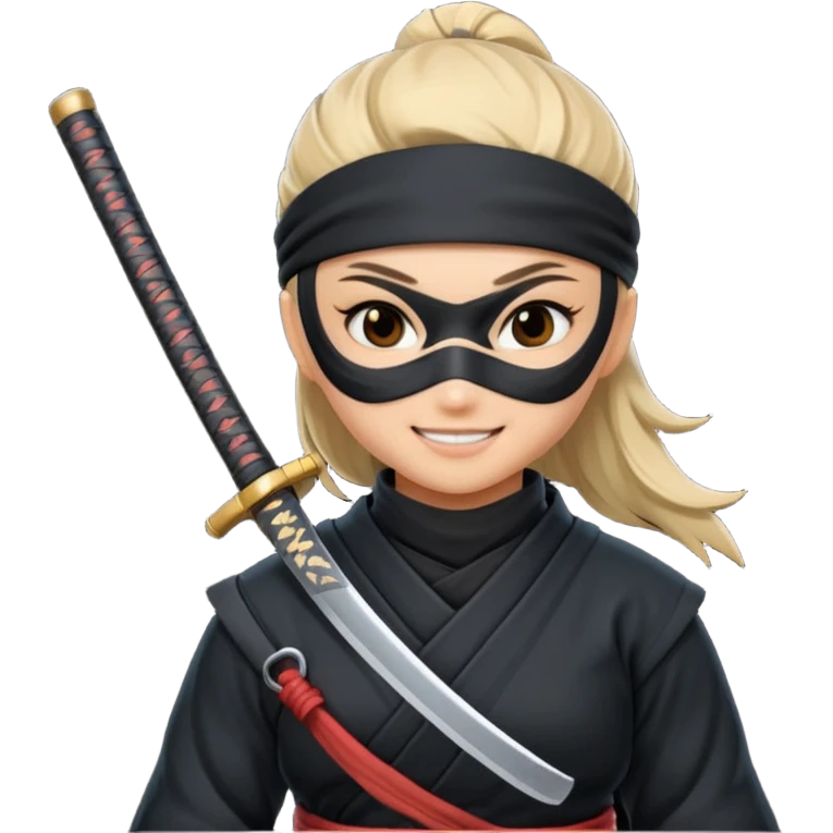 i need girl ninja smile emoji