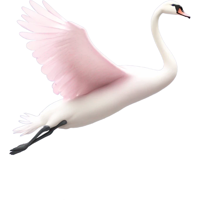 pastel pink swan emoji