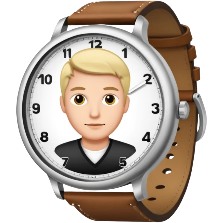 Male wearing wrist watch emoji