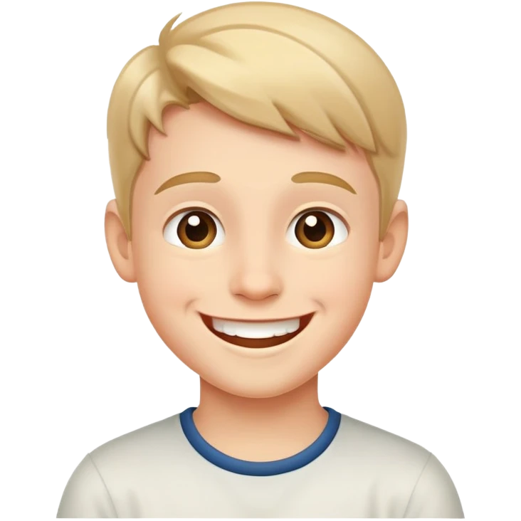 happy young boy smiling emoji