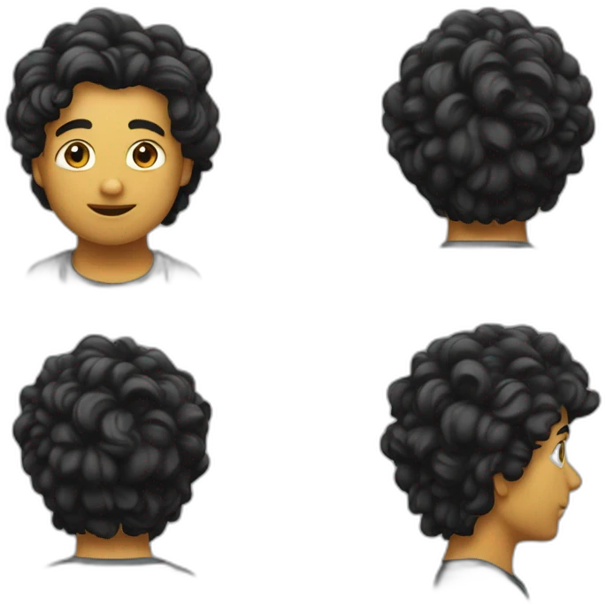 plongeur au cheveux noir emoji