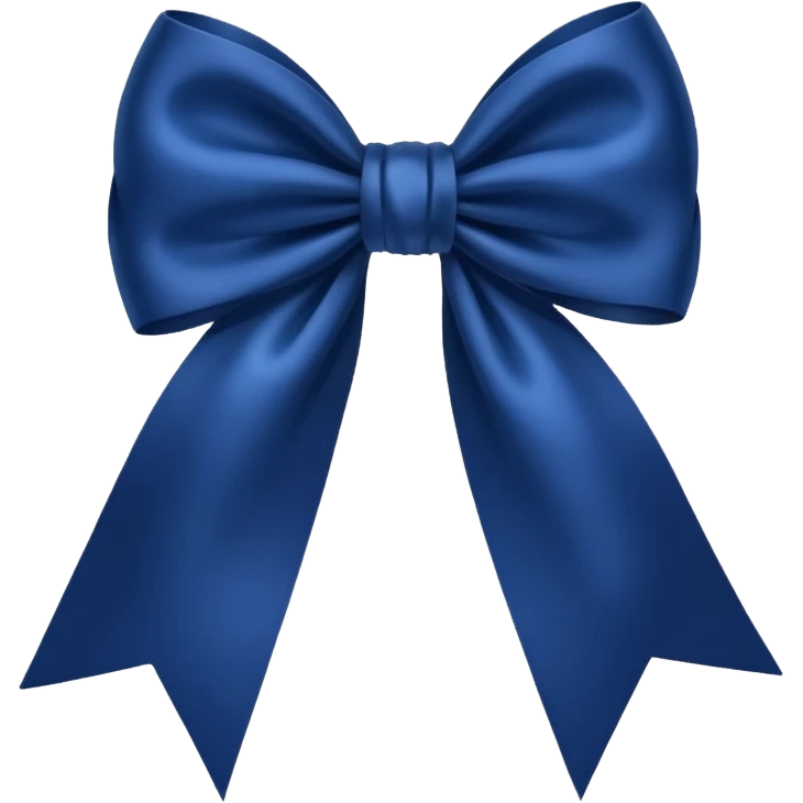 Laço azul escuro  emoji