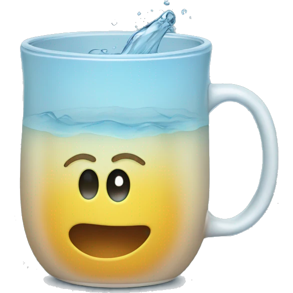 hot clear water in mug emoji