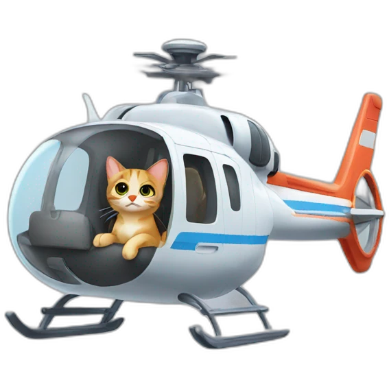 cat in a helicopter emoji