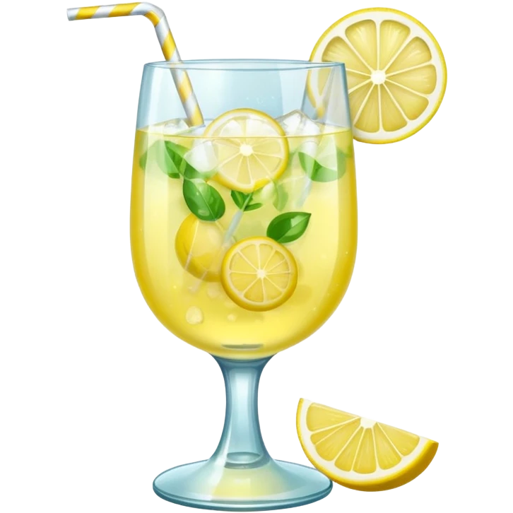 lemonade in a fancy glass with sparkles emoji