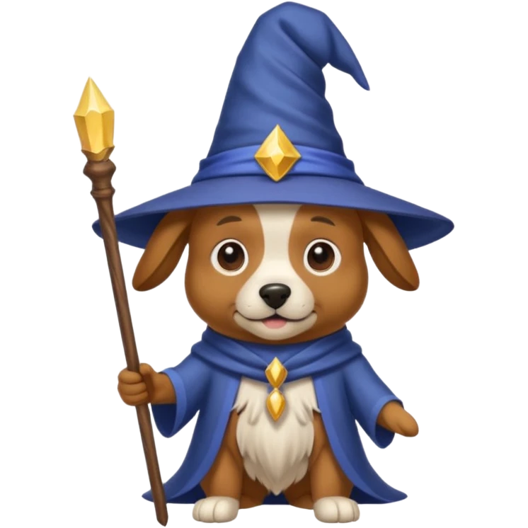 Dog wizard emoji