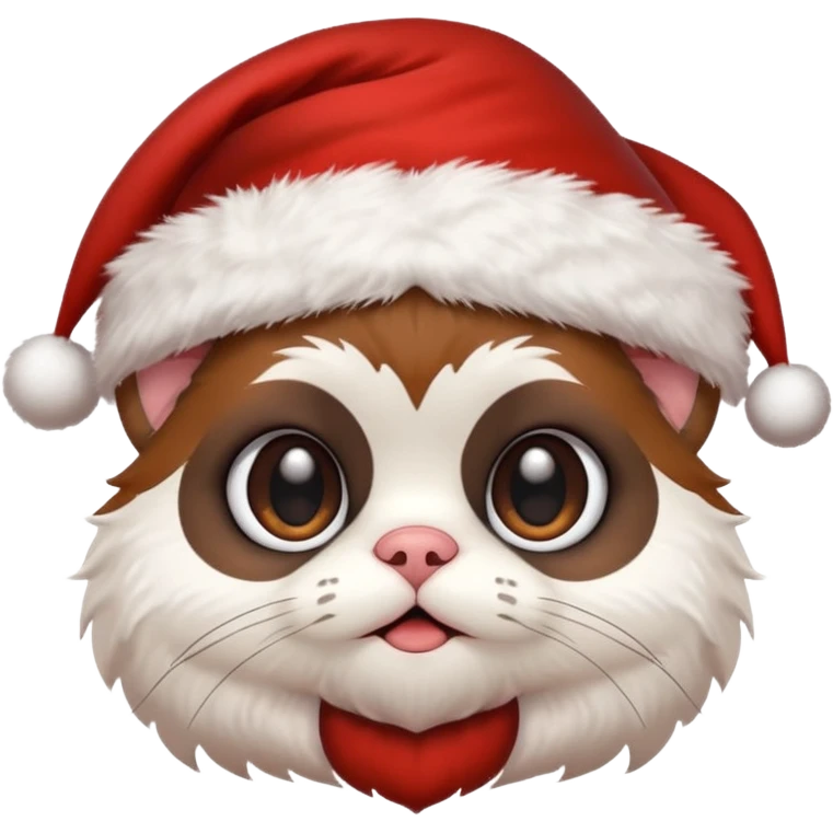 cute mogwai with a santa hat emoji