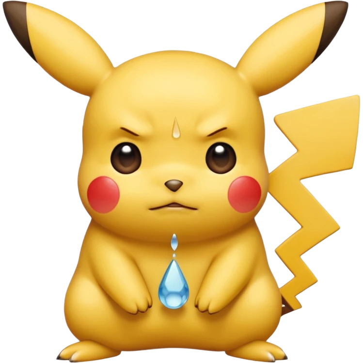 Un Pikachu qui et triste  emoji