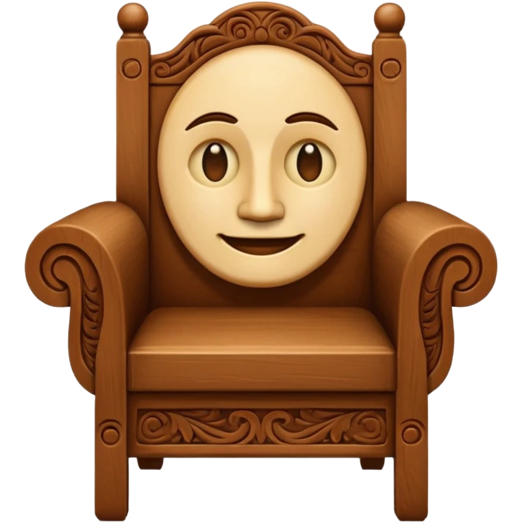 Chair with face emoji