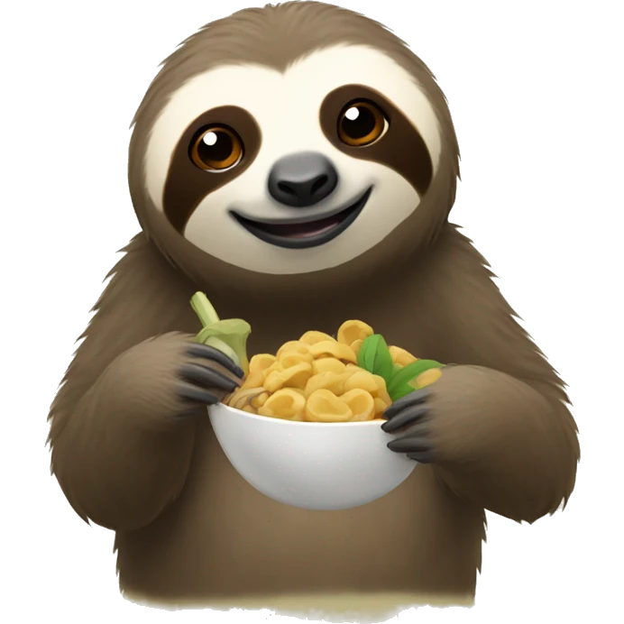 sloth eating food emoji