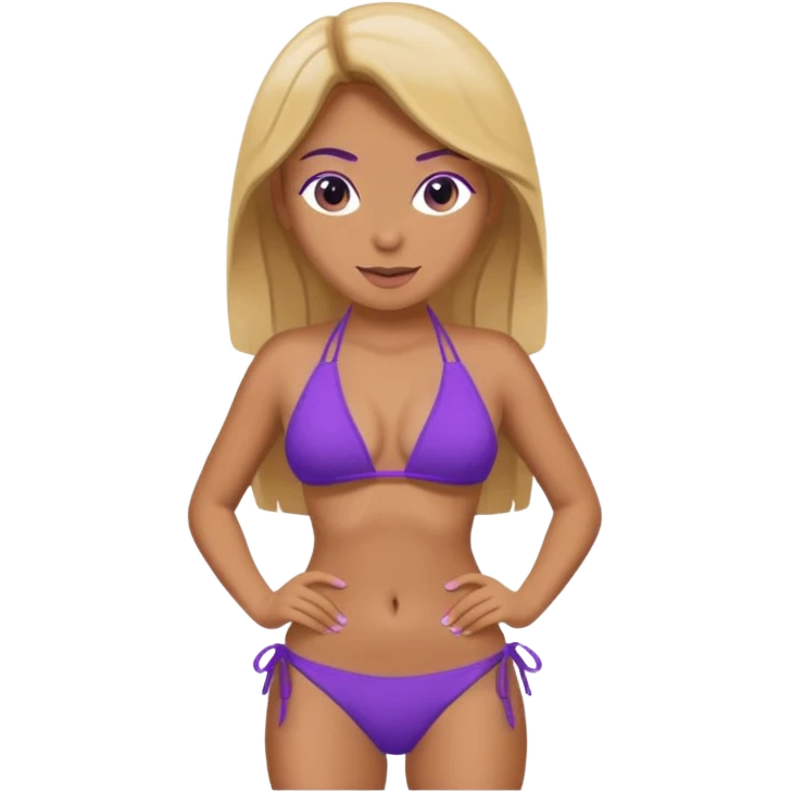Purple bikini  emoji
