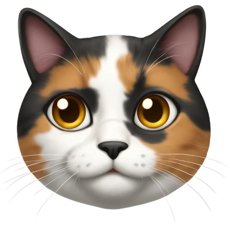 Calico cat with one cloudy eye emoji