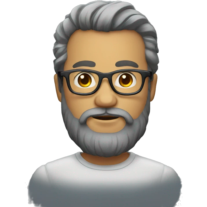 Bearded person majestic with glasses emoji