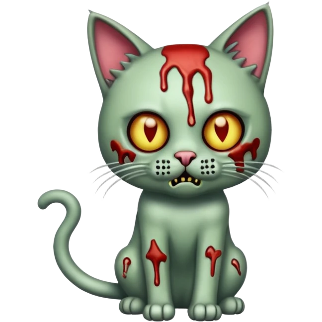 zombie cat full body emoji