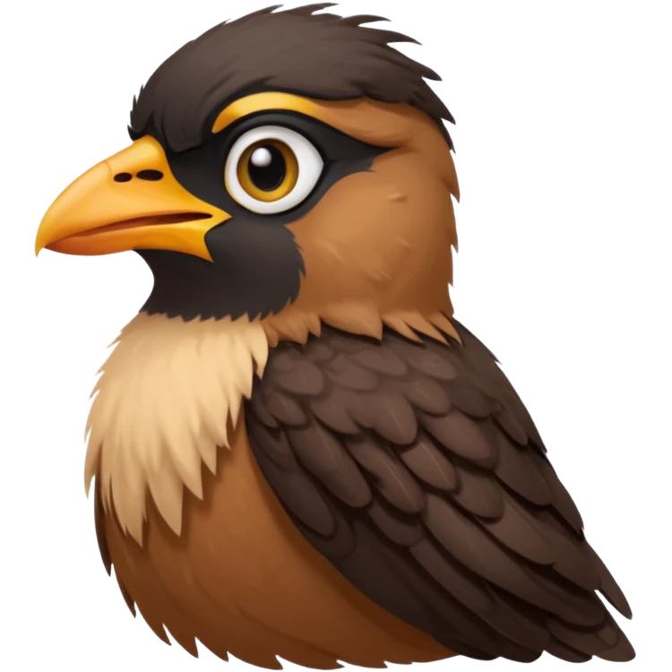 A sad common myna bird cute emoji emoji