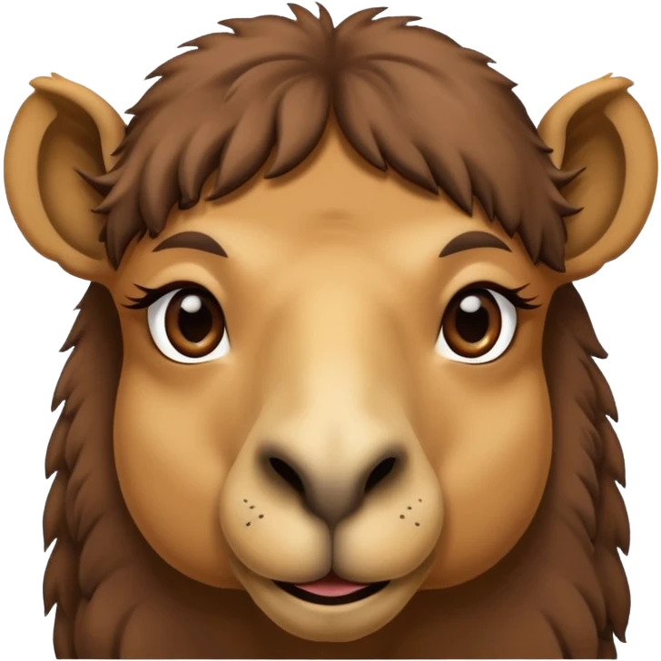 a camel with a big nose looking at you emoji
