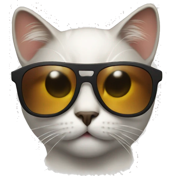 Cat with sunglasses emoji