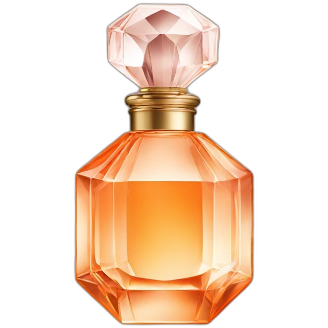 Iconic Octogonal Crystal Fragrance Bottle Orange Tint emoji
