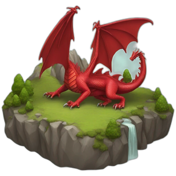red dragon mountain emoji
