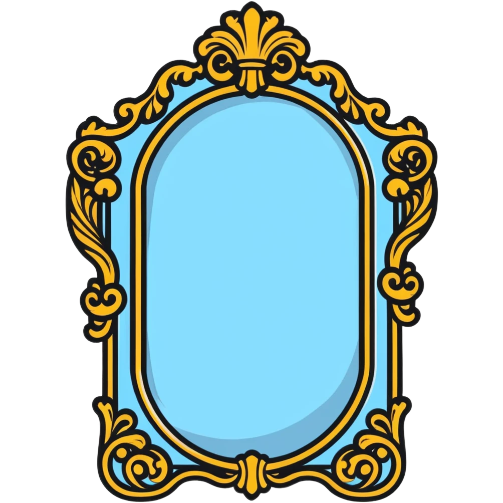 big mirror with ornate frame emoji