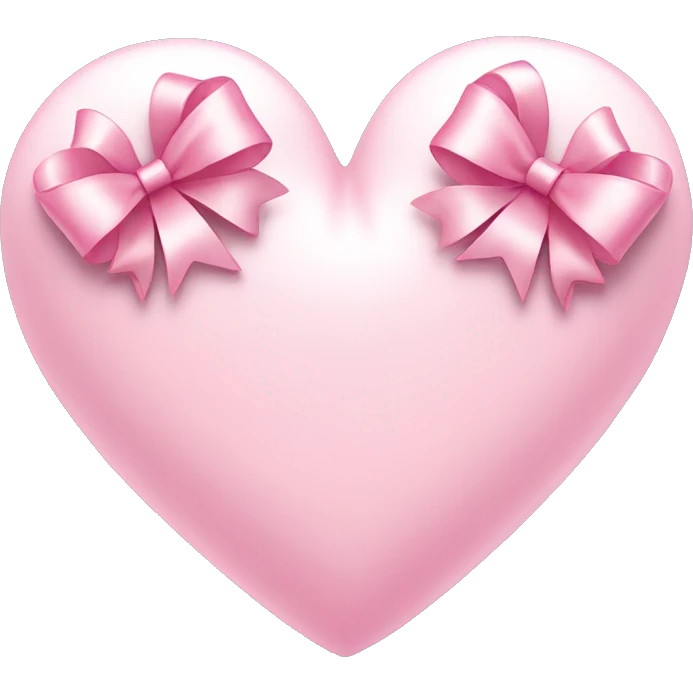 Light pink heart with bows emoji