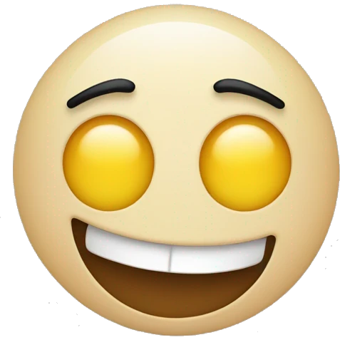 smiley face with one eyebrow raised emoji