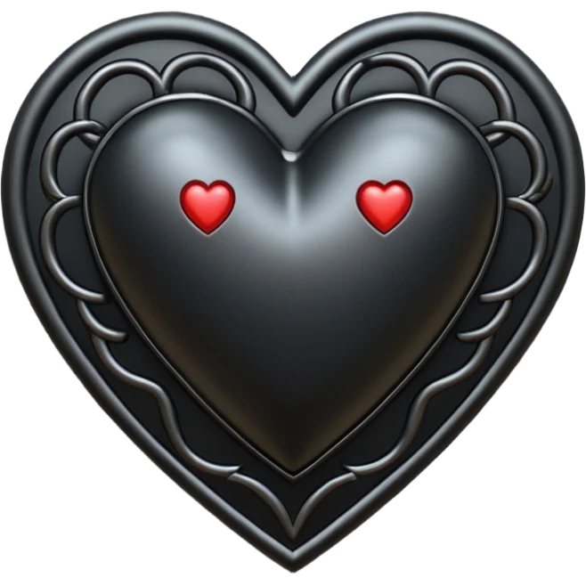 black metal make up heart emoji