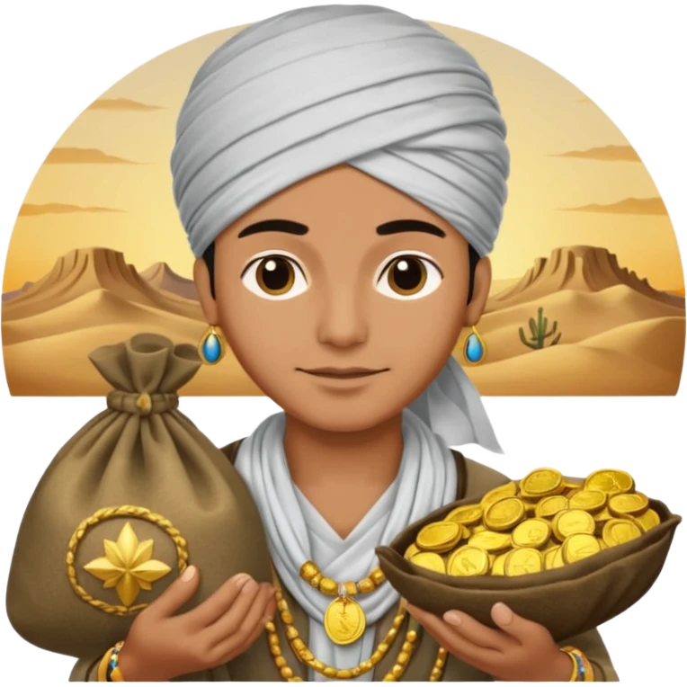 Desert Trader, with trading items emoji