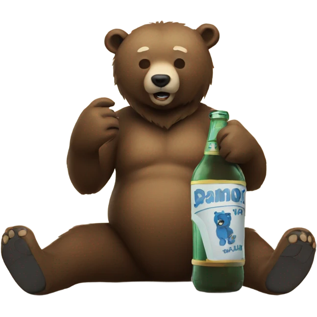 Drunk bear emoji