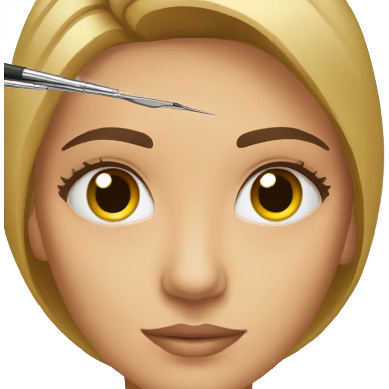 beauty master girl doing eyebrows emoji