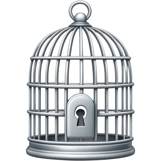 silver cage locked emoji