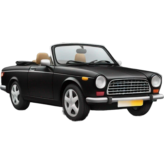 car cabriolet black emoji