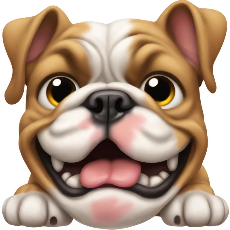 Bulldog puppy fart emoji