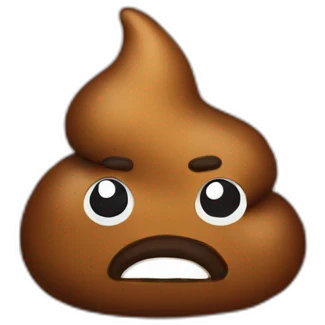 Poop pooping a poop emoji