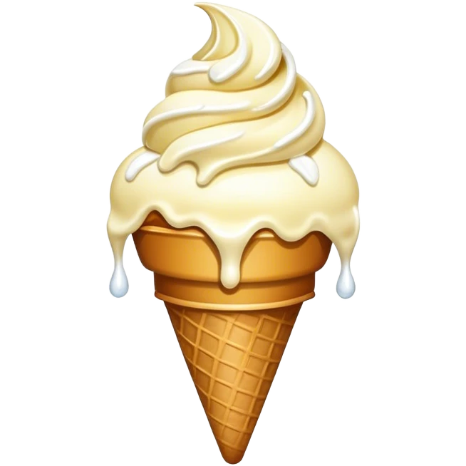 Ice cream with white drops in top emoji